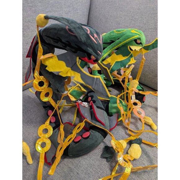 34in Pokemon Mega Shiny Rayquaza Plush Dragon Doll Toy Plush Stuff Animal Game